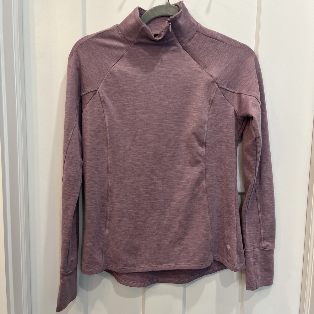 LAYER8 Women's Plum Purple Long Sleeve Sz Small Zipper Mock Turtle Neck‎ Shirt